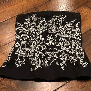 Black with embroidery corset